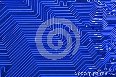 Electronic circuit board as an abstract background pattern. Macro close-up toned Stock Photo