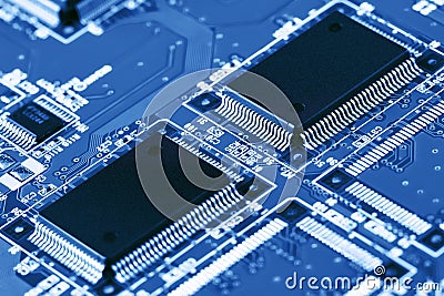 Electronic circuit board part of electronic machine component concept technology of computer circuit hardware Stock Photo