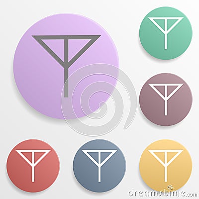 Electronic circuit symbol badge color set icon. Simple glyph, flat vector of web icons for ui and ux, website or mobile Vector Illustration