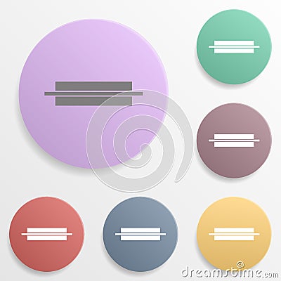 Electronic circuit symbol badge color set icon. Simple glyph, flat vector of web icons for ui and ux, website or mobile Vector Illustration