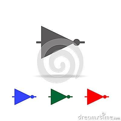 Electronic circuit symbol icon. Elements in multi colored icons for mobile concept and web apps. Icons for website design and deve Stock Photo
