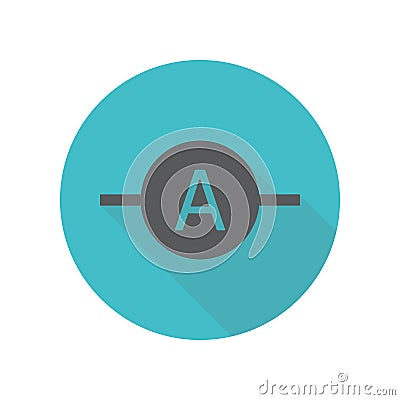 Electronic circuit symbol long shadow icon. Simple thin line, outline vector of restaurant icons for ui and ux, website or mobile Stock Photo