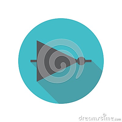 Electronic circuit symbol long shadow icon. Simple thin line, outline vector of restaurant icons for ui and ux, website or mobile Stock Photo