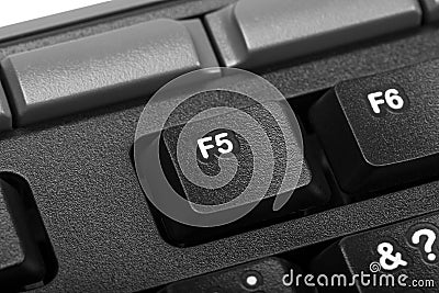 Electronic collection - detail computer key f5 Stock Photo