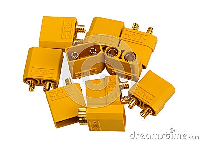 Electronic collection - Low voltage high-power connector industrial standard - XT90 Stock Photo