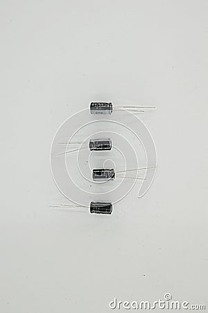 An electronic component is any basic discrete device or physical entity in an electronic system used to affect electrons or their Stock Photo