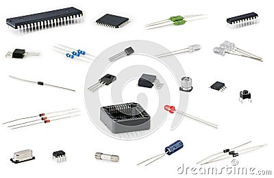 Electronic components Stock Photo