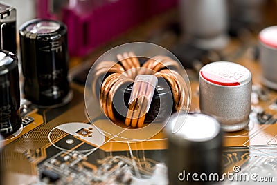 Electronic components Stock Photo