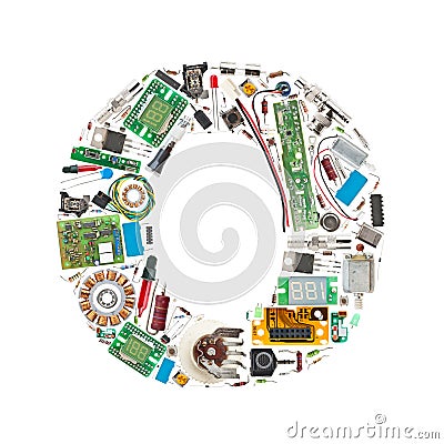 Electronic components letter Stock Photo