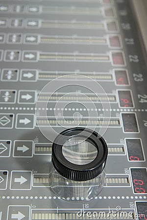 Electronic control panel of offset machine Stock Photo