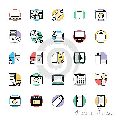 Electronic Cool Vector Icons 2 Stock Photo