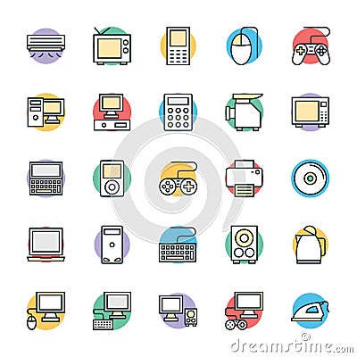 Electronic Cool Vector Icons 1 Stock Photo