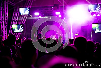 Electronic Dance Music Festival Stock Photo