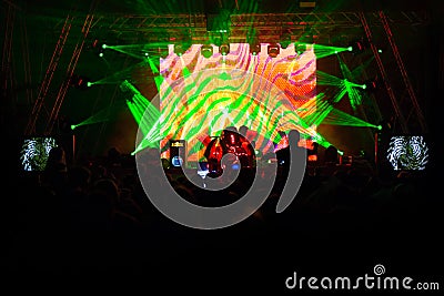 Electronic Dance Music Festival Stock Photo