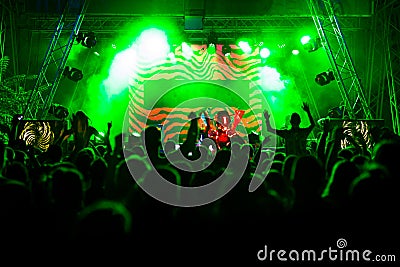 Electronic Dance Music Festival Editorial Stock Photo
