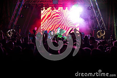 Electronic Dance Music Festival Stock Photo