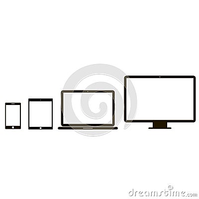 Electronic device icons Stock Photo