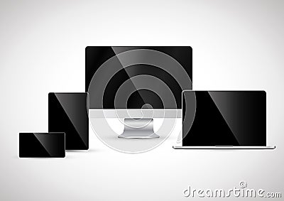 Apple electronic devices (Set 1) Vector Illustration