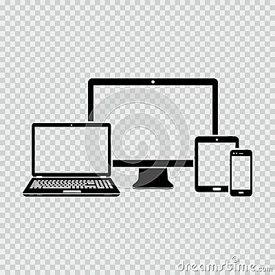 Electronic devices icons Vector Illustration