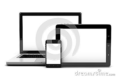 Electronic devices Cartoon Illustration