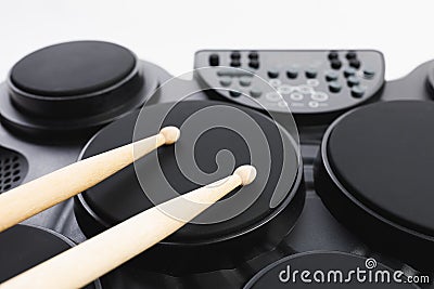 Electronic drums portable music device Stock Photo