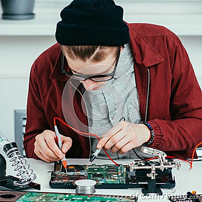 Electronic engineering device circuit design Stock Photo