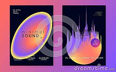 Electronic Flyer. Neon And Carnival Layout. Elegant Background F Vector Illustration