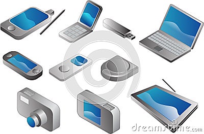 Electronic gadgets Vector Illustration