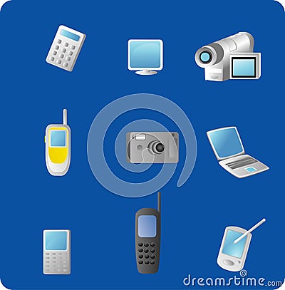 Electronic Gadgets Vector Illustration