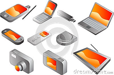 Electronic gadgets Vector Illustration