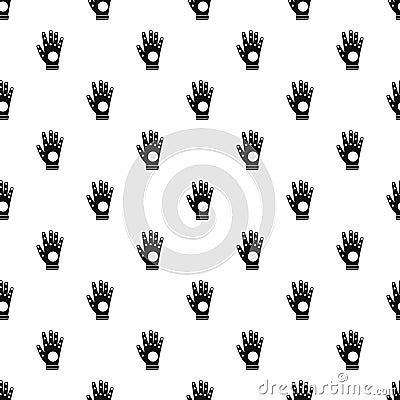 Electronic glove pattern, simple style Vector Illustration