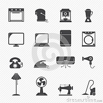 Electronic home icons Vector Illustration