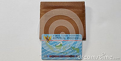 Electronic identify national card of Indonesia citizens Editorial Stock Photo