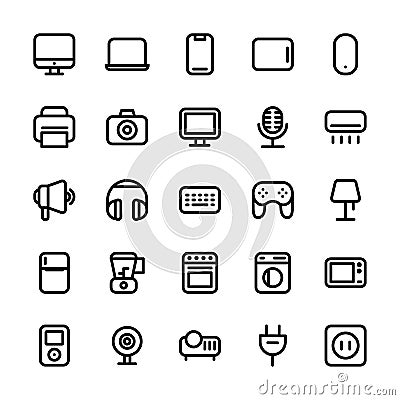 Electronic Line Icon Stock Photo