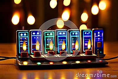 electronic memory game a hanukkah themed memory game with electr Stock Photo