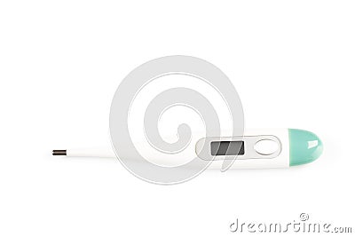 Electronic modern thermometer isolated on white background Stock Photo