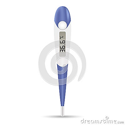 Electronic Modern Thermometer. Vector Illustration