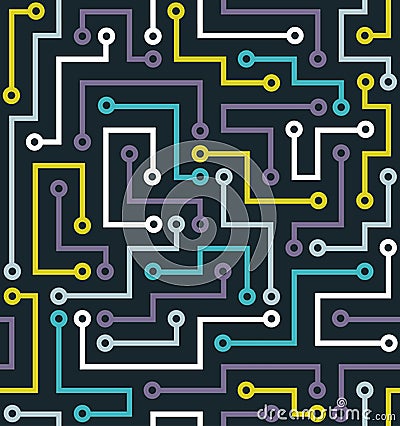 Electronic pattern Vector Illustration