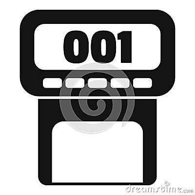 Electronic queue management system showing number one display icon Stock Photo
