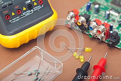 Electronic repair Stock Photo