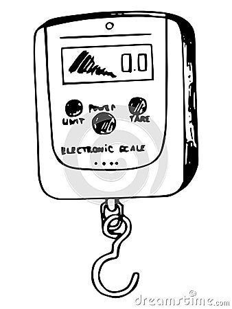 Electronic scales Vector Illustration