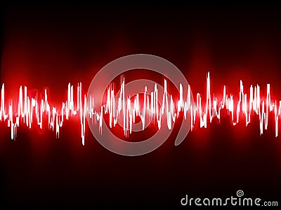 Electronic sine sound or audio waves. EPS 10 Vector Illustration