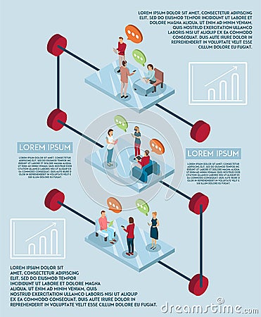 Electronic Speech Infographic Concept Vector Illustration