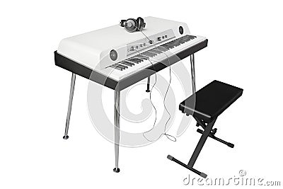 Electronic synthesizer Stock Photo