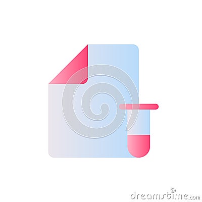 Electronic test record flat gradient two-color ui icon Vector Illustration