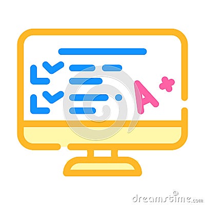 Electronic test result color icon vector illustration Vector Illustration