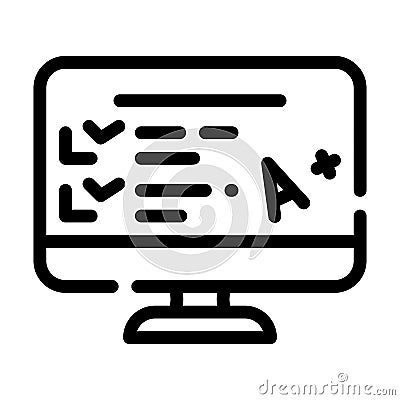 Electronic test result line icon vector illustration Vector Illustration