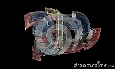 Electronic text,concept, 3d render Stock Photo