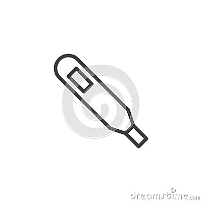 Electronic thermometer outline icon Vector Illustration