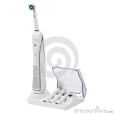 Electronic toothbrush Stock Photo